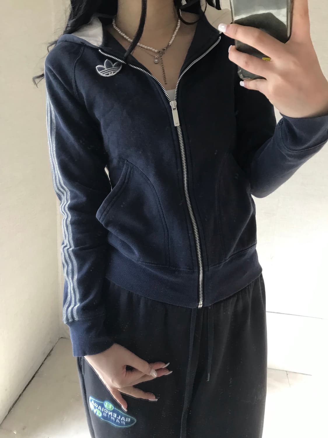 아디다스 네이비 파이어버드 후드집업 상품이미지5