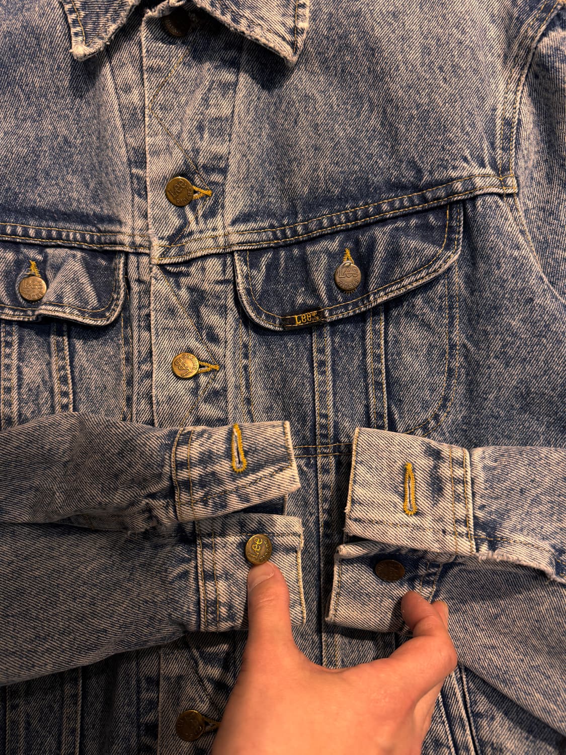 80s Lee Denim Trucker Jacket Made In USA 상품이미지4