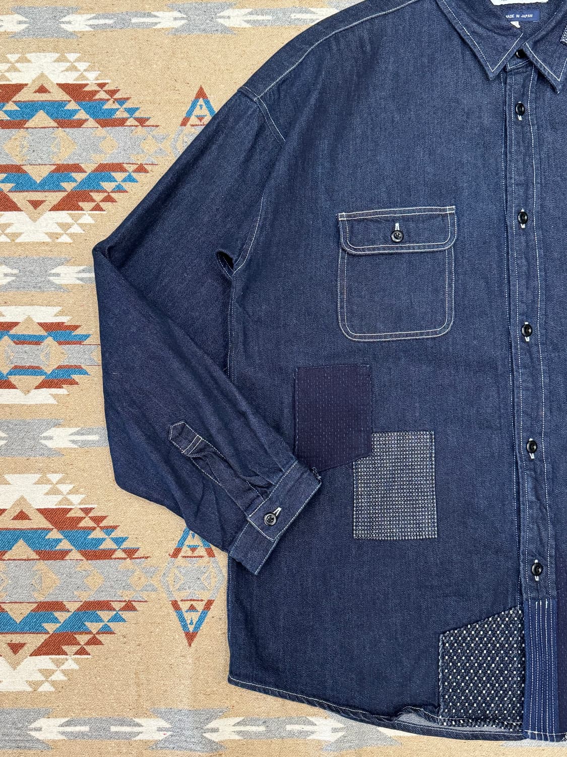 [5][XL] FDMTL 펀드멘탈 패치워크 데님 셔츠  상품이미지3