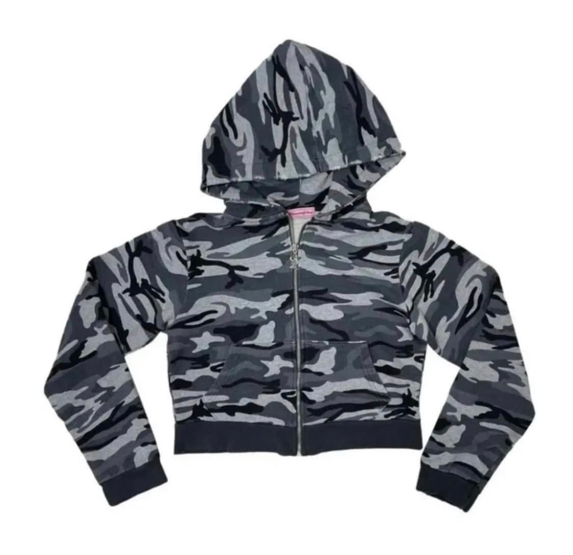 Pleasenofollow 플리즈노팔로우 카모 후드집업 그레이 상품이미지1