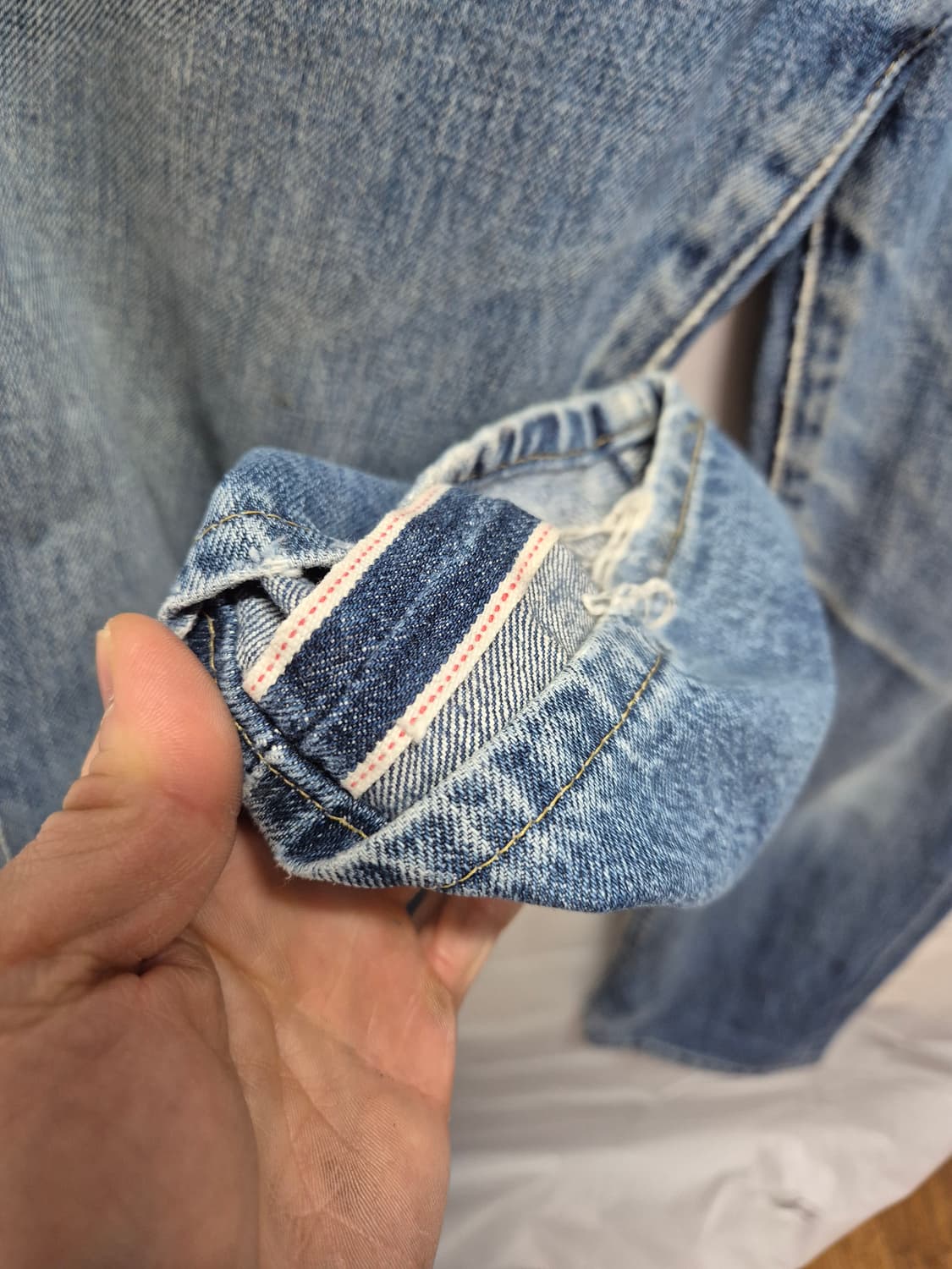 503B bigE 레드라인 청바지 상품이미지3