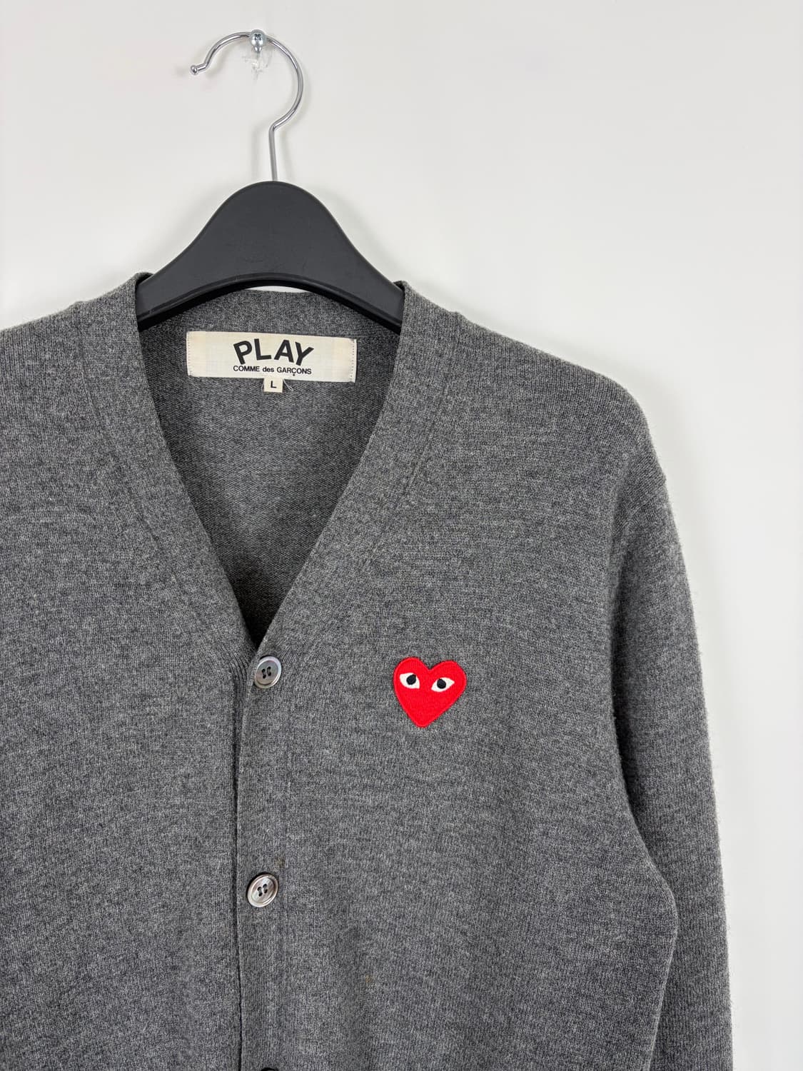 a46) 꼼데가르송 플레이 하트 와펜 가디건 상품이미지2