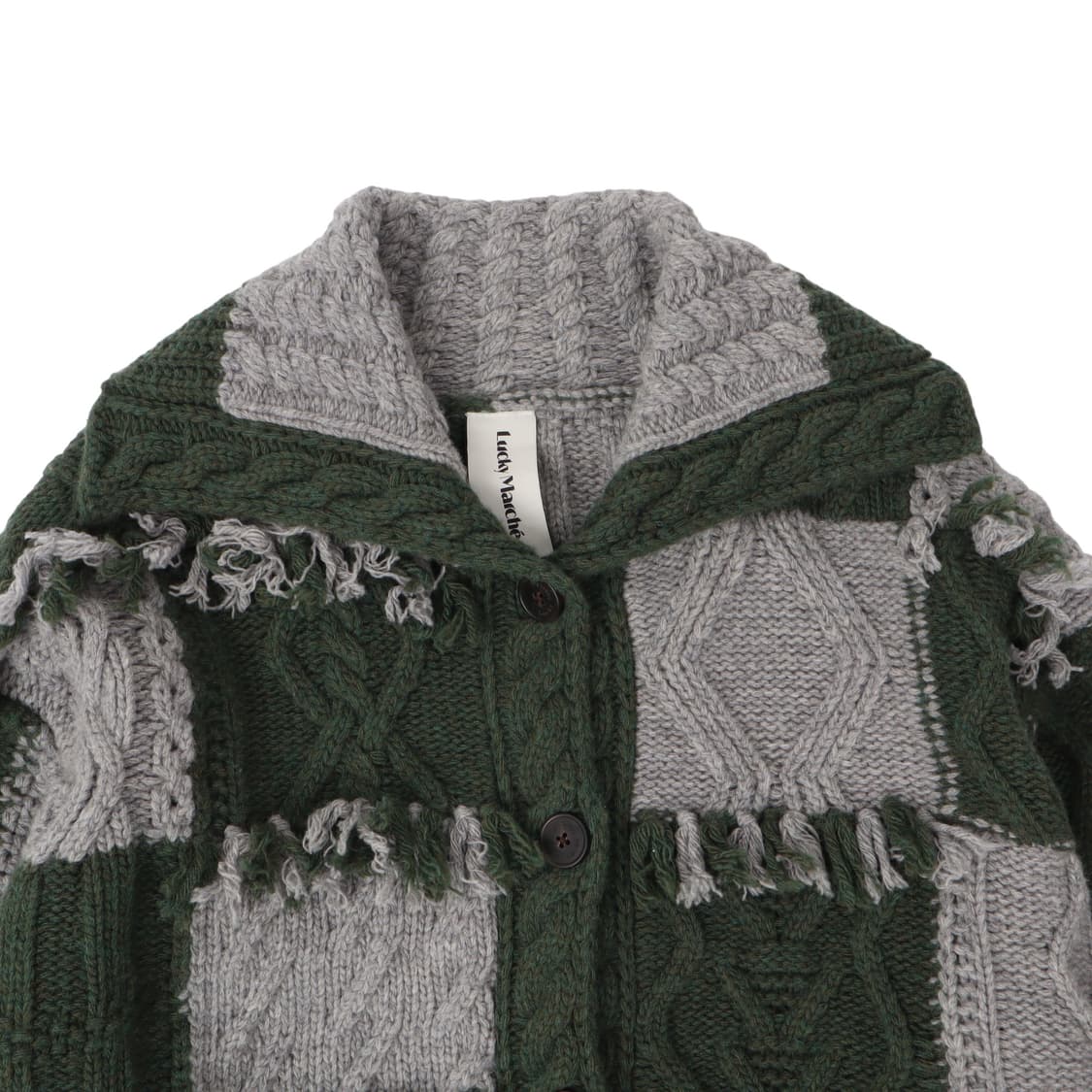 Lucky Marche 22fw 패치워크 니트 가디건 상품이미지2