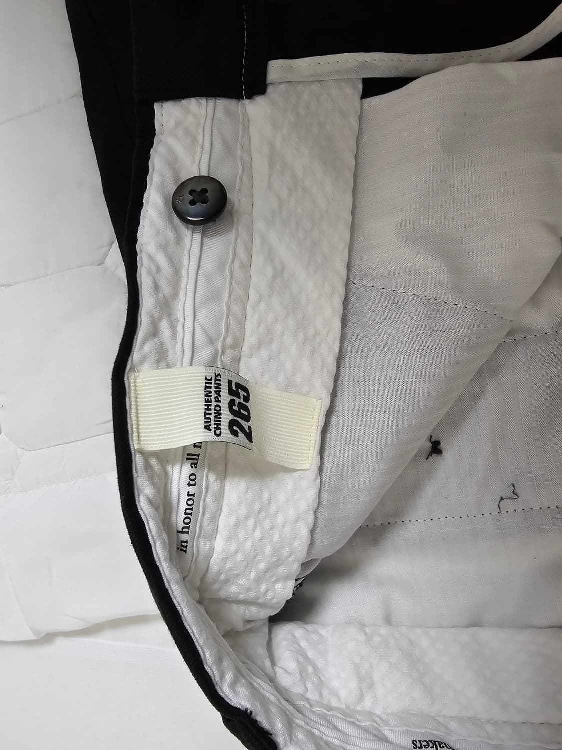 라이즈앤빌로우 26SS 수피마 265치노 블랙/택미포 새상품 상품이미지2