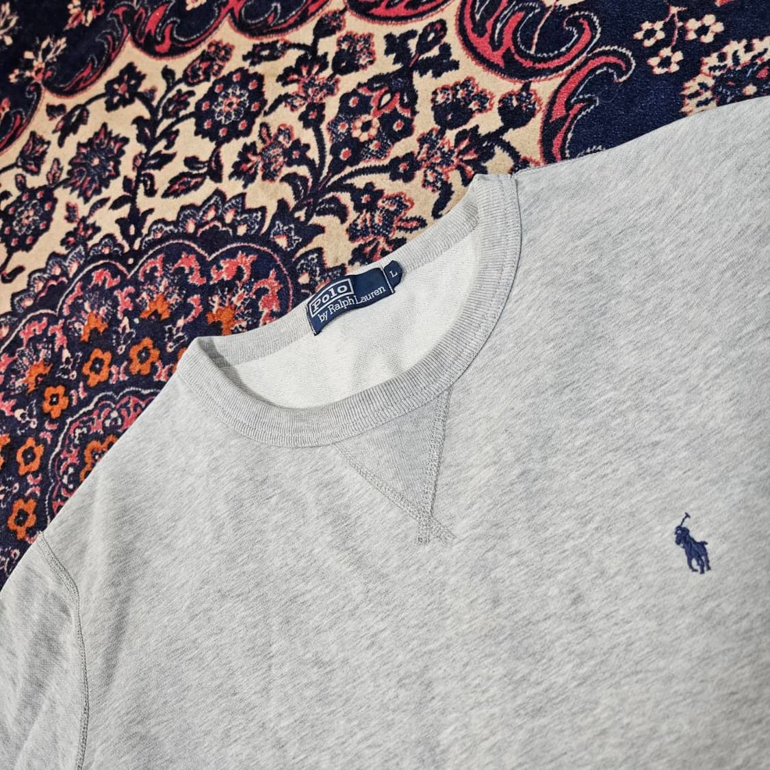 폴로랄프로렌 멜란지 그레이 맨투맨 L size 상품이미지5