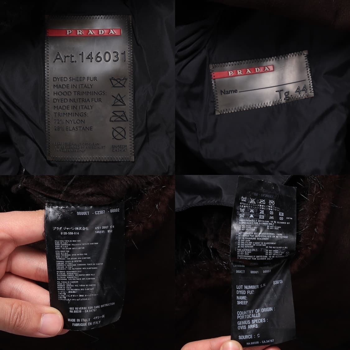 Prada 쉽스킨 퍼 코트 상품이미지10