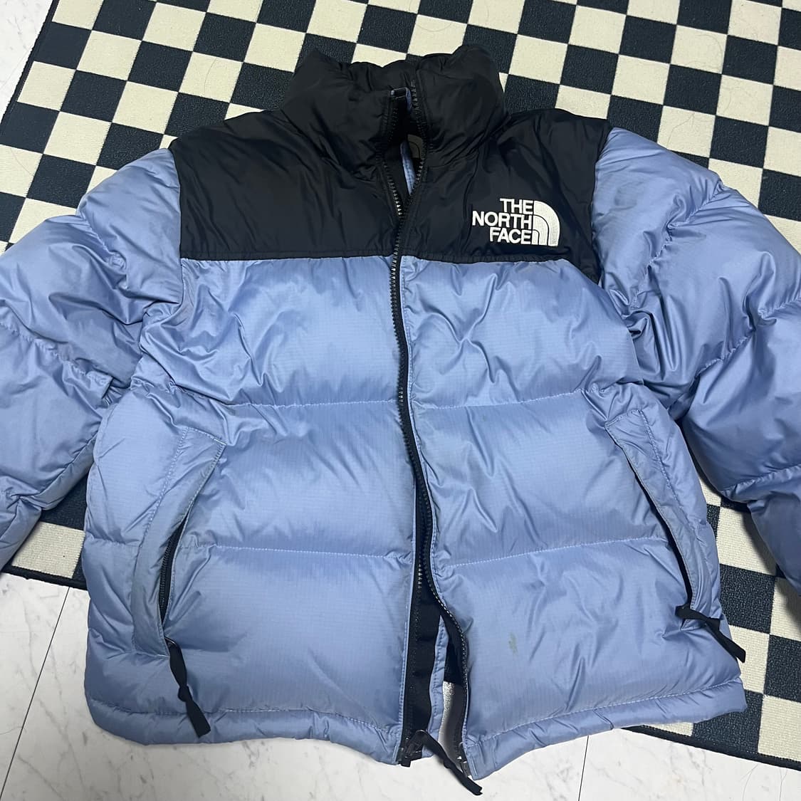 W노스페이스 1996 레트로 눕시 자켓 포크 블루 패딩 숏패딩 상품이미지1