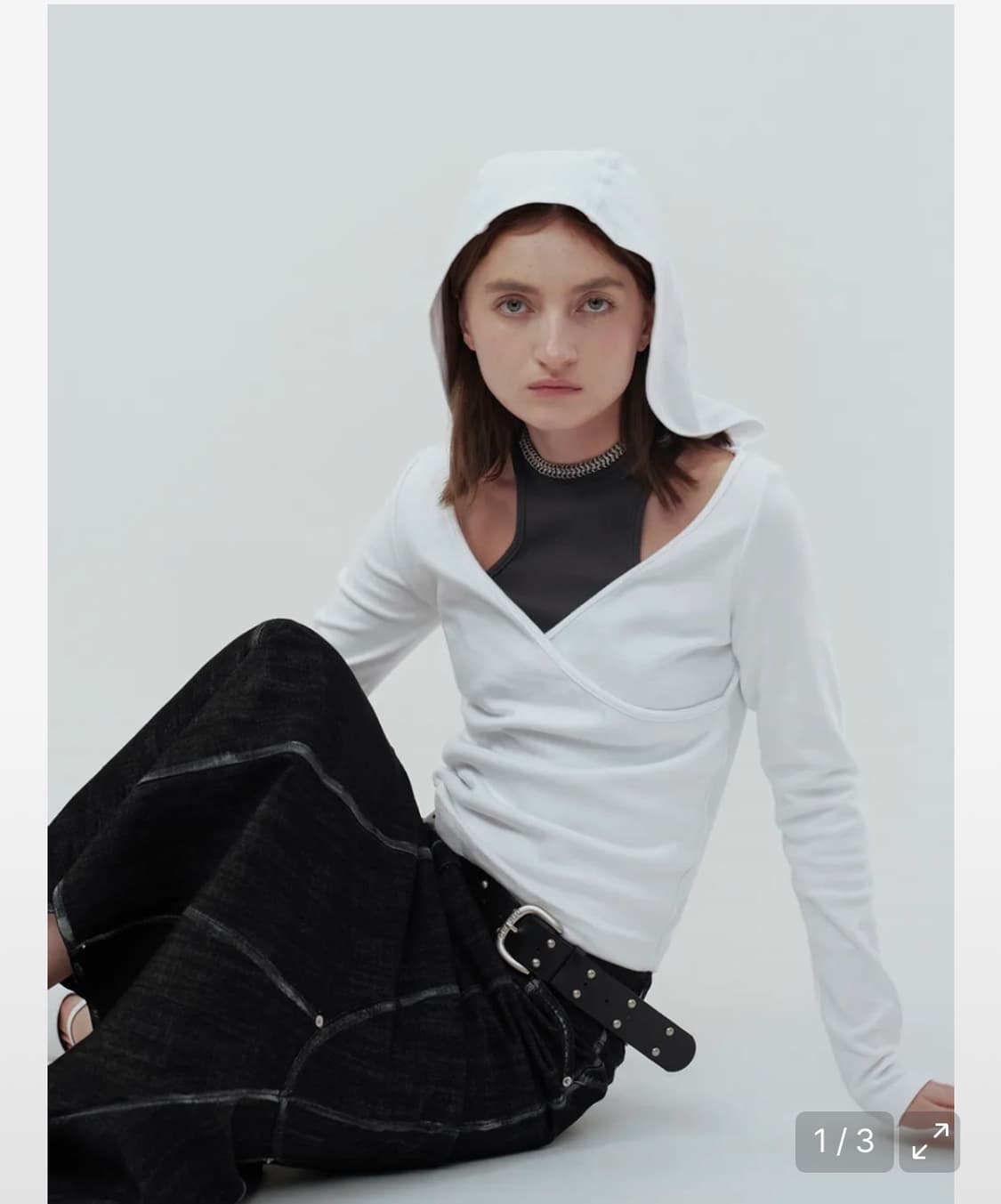 SLIT WRAP HOOD TOP / IVORY 상품이미지2