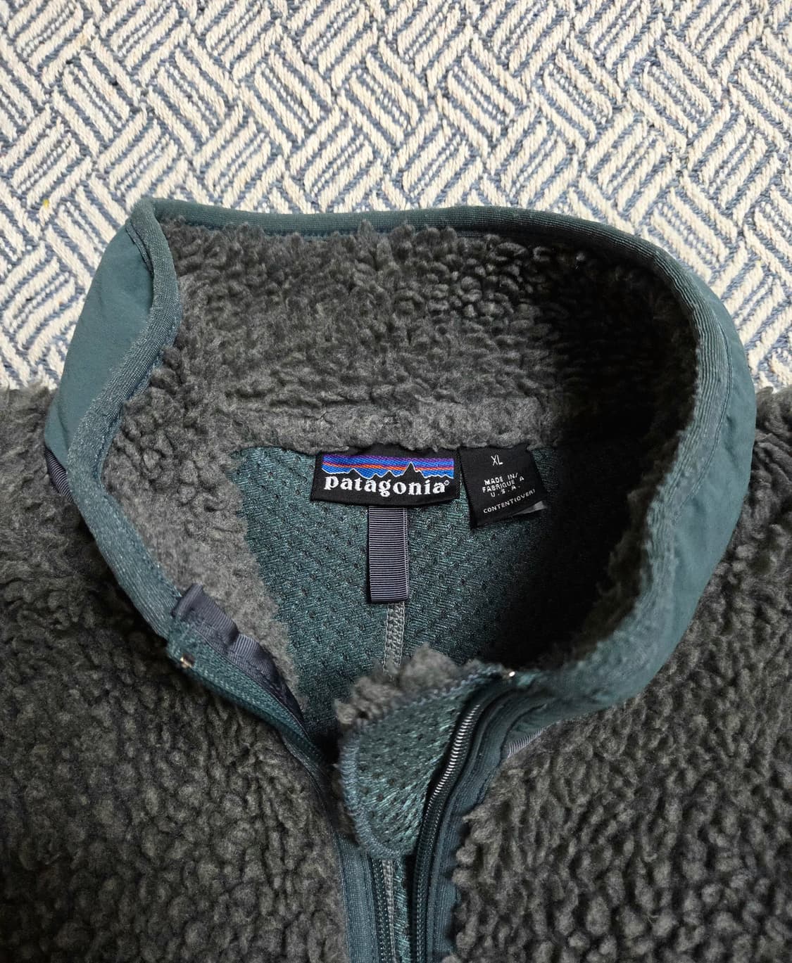 (XL)파타고니아 01s Usa 차콜 딥파일 레트로가디건 상품이미지5