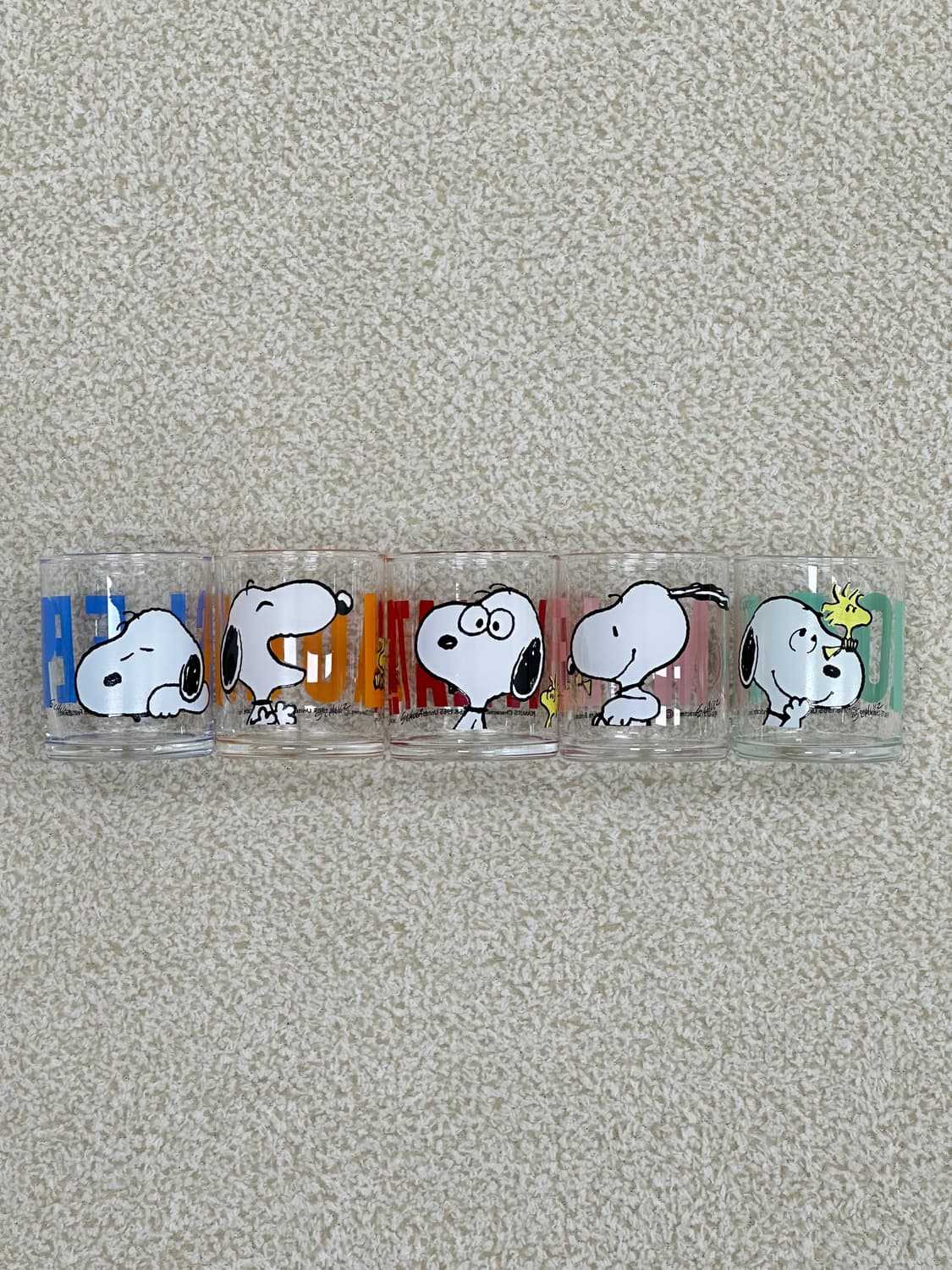 미사용 새상품) 빈티지 스누피 유리컵 세트 상품이미지5