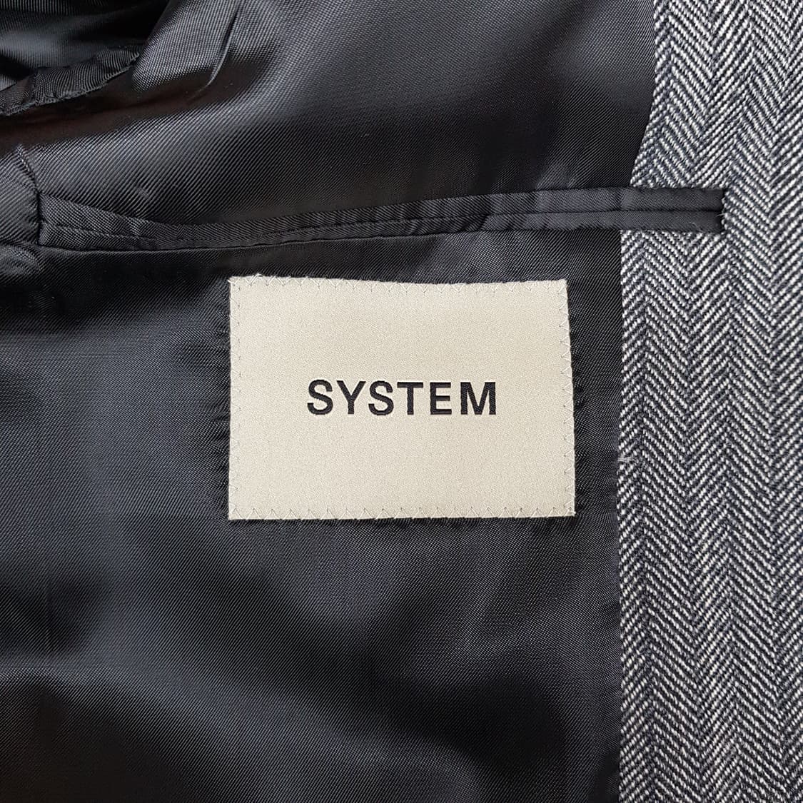 한섬 시스템 SYSTEM 2021 헤링본 울 블렌드 자켓 95사이즈 상품이미지7