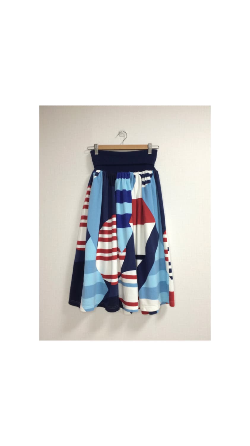 Ne-net 네넷냐 컬러패치 프린팅 밴딩 스커트 상품이미지1