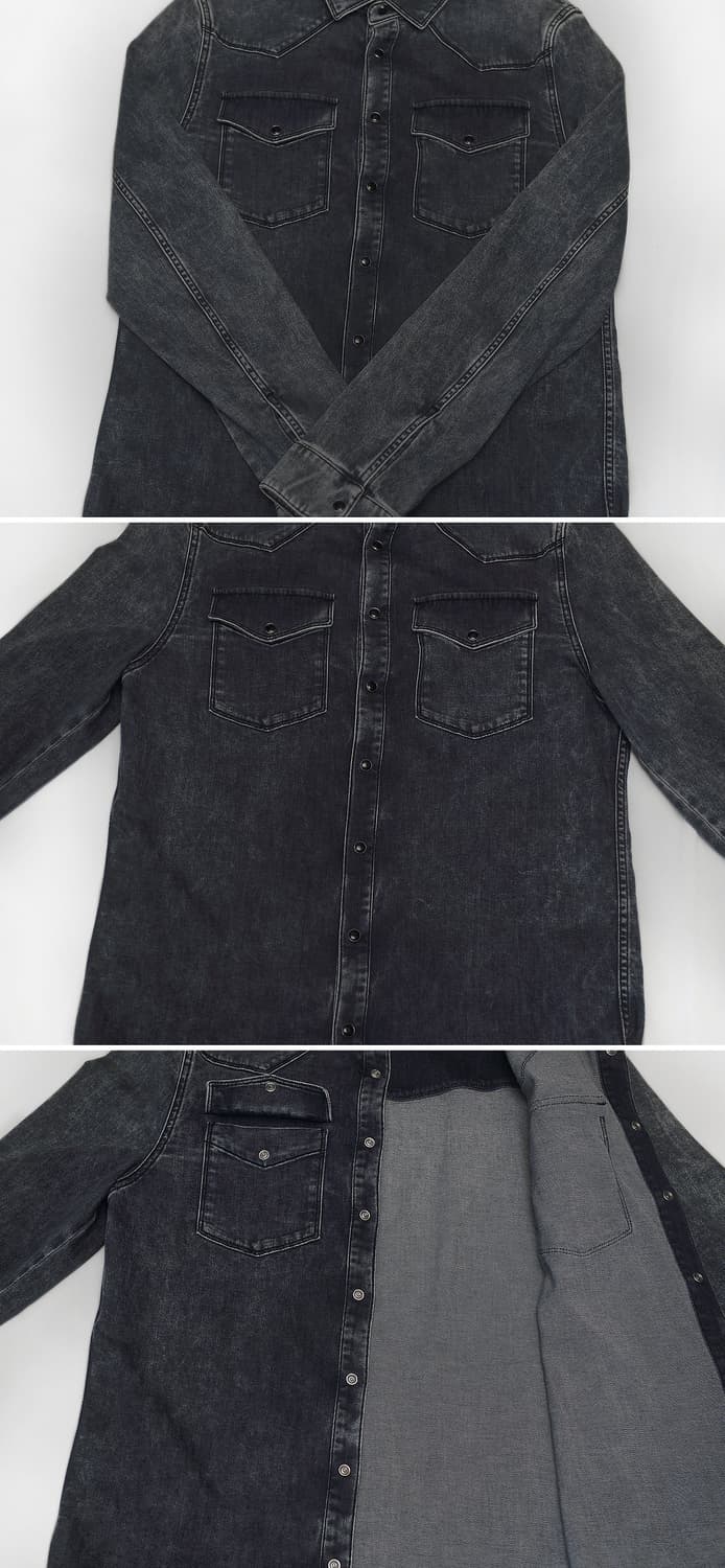 발렌티노 워시드 데님 웨스턴 셔츠 버튼 자켓 (48 / 100) 상품이미지6