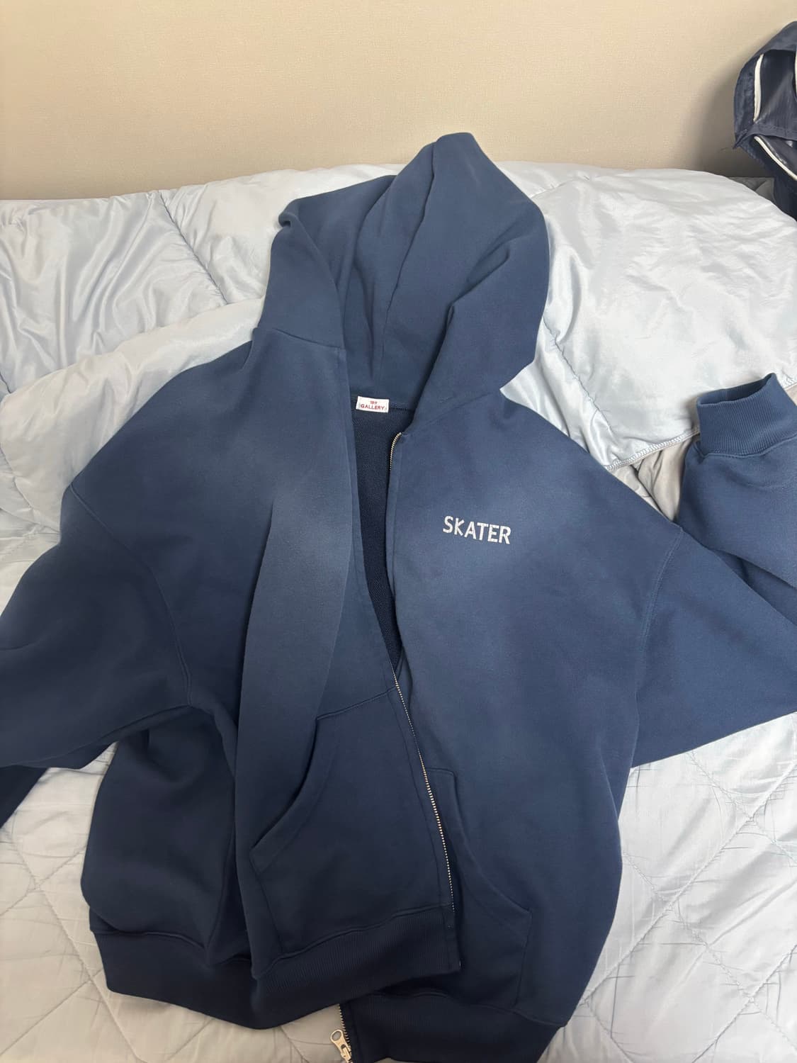 급처) 1011갤러리 스케이터 후드집업 네이비 L 상품이미지4