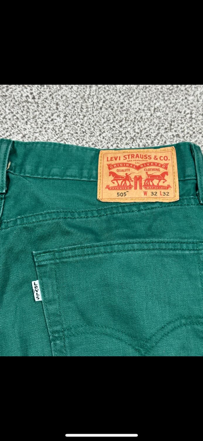 Levi's 리바이스 505 그린 데님 (w32 L32) 상품이미지1