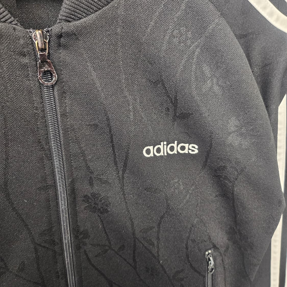 아디다스 플로럴 자카드 트랙탑 블랙 상품이미지3