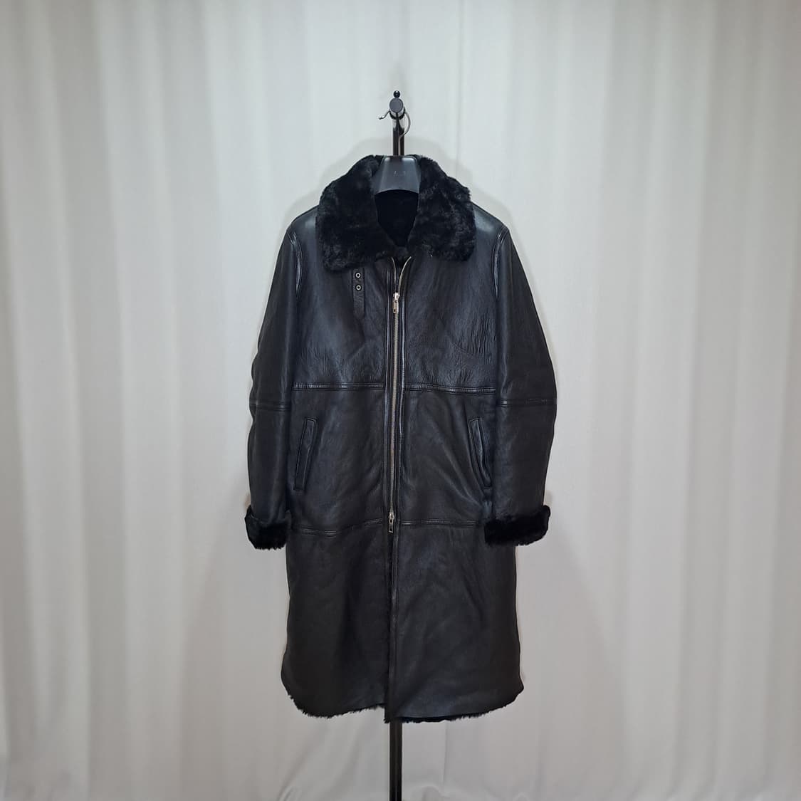 (택포) 이태리 원단 양가죽 양털 롱 무스탕 L B79 상품이미지1