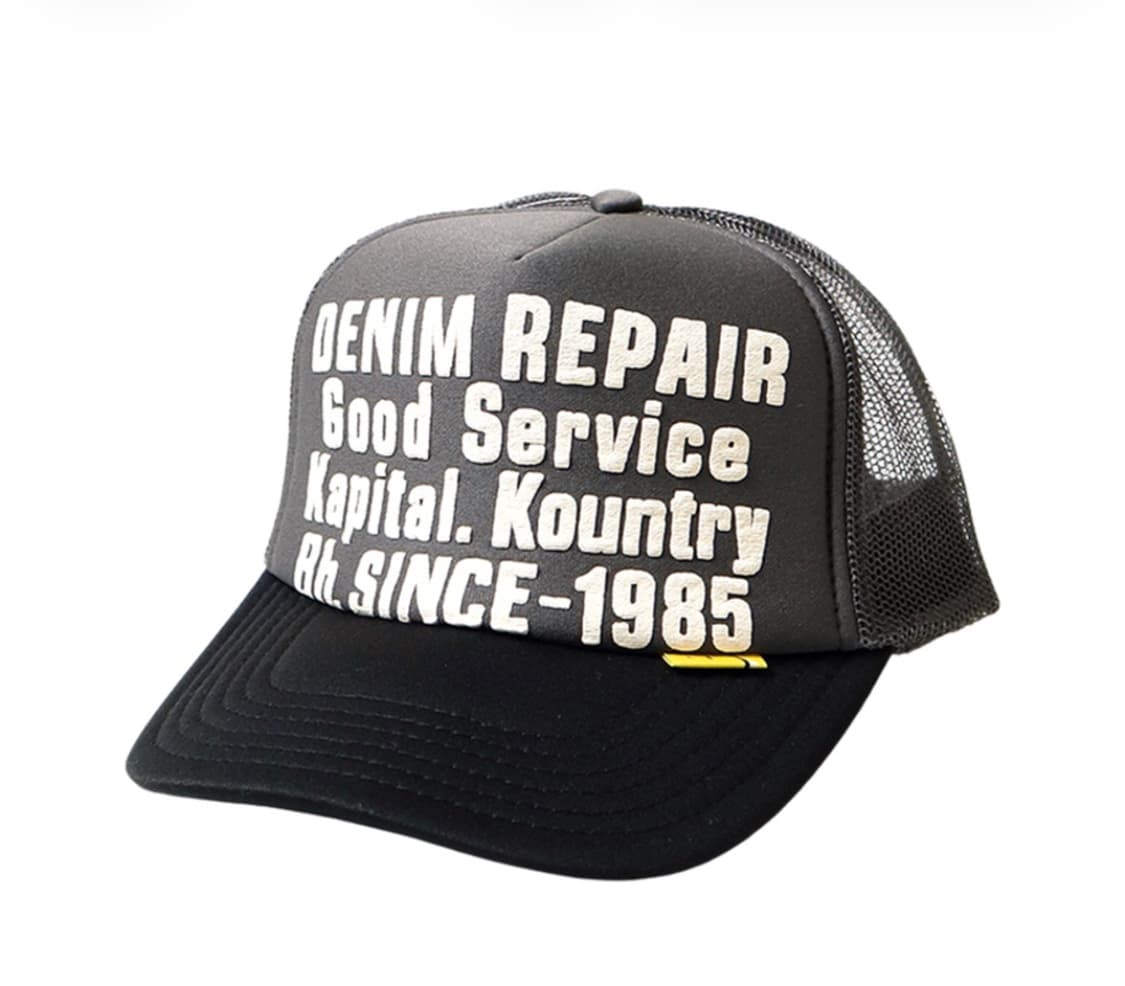 캐피탈 데님 리페어 트랙 캡 그레이 블랙 상품이미지1