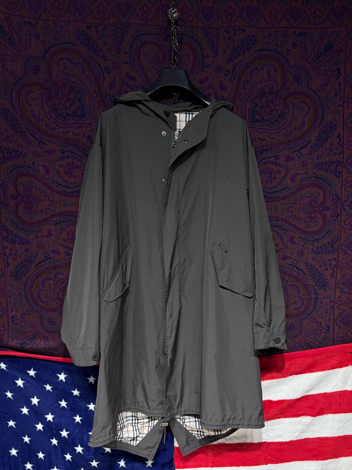 버버리 블랙라벨 모즈코트 개파카 상품이미지7