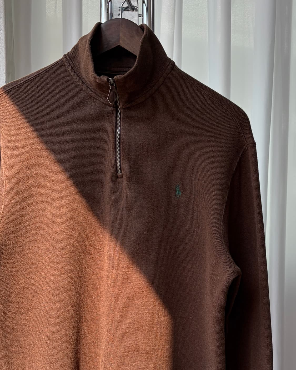 [M]폴로 랄프로렌 브라운 하프집업 코튼 니트 상품이미지4