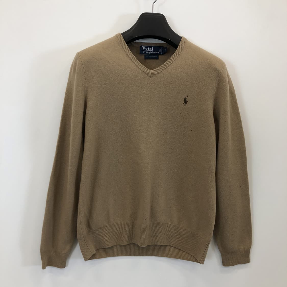 폴로 랄프로렌 메리노울 100% 브이넥니트 M 상품이미지1