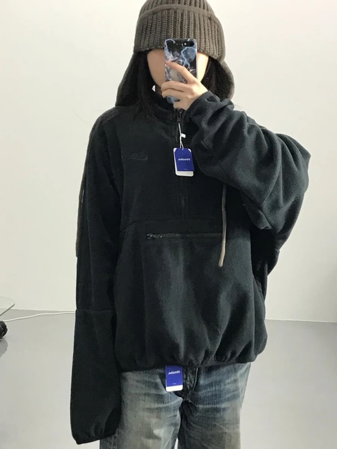 나이키 오버핏 반집업 아노락 후리스 플리스 상품이미지3