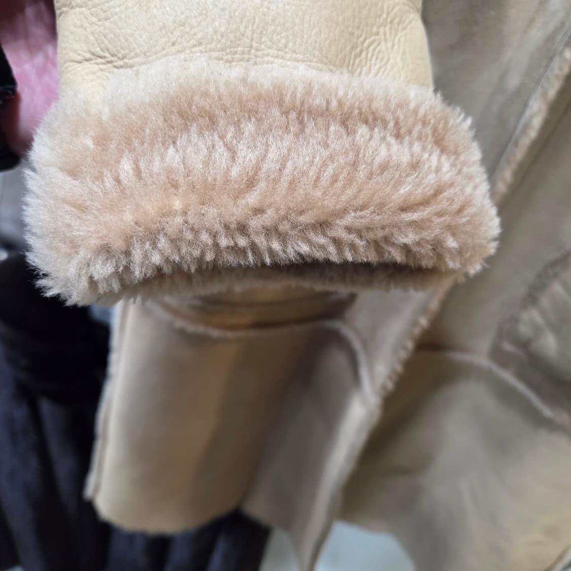 로보 시어링 후드 롱 무스탕 상품이미지7