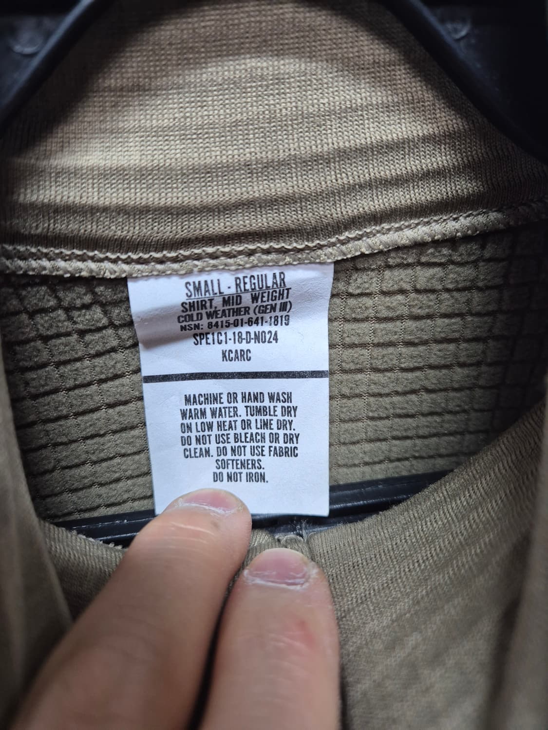 미군 젠3  와플하프집업 셔츠 상품이미지2