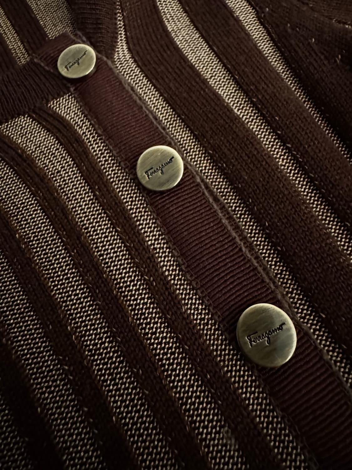 살바토레 페레가모 초코브라운 골지 니트 상품이미지3