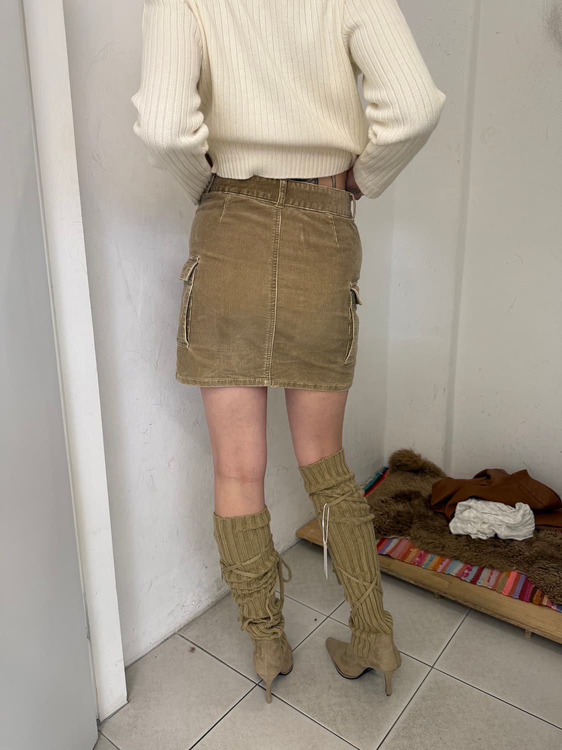 corduroy cargo mini skirt 상품이미지4