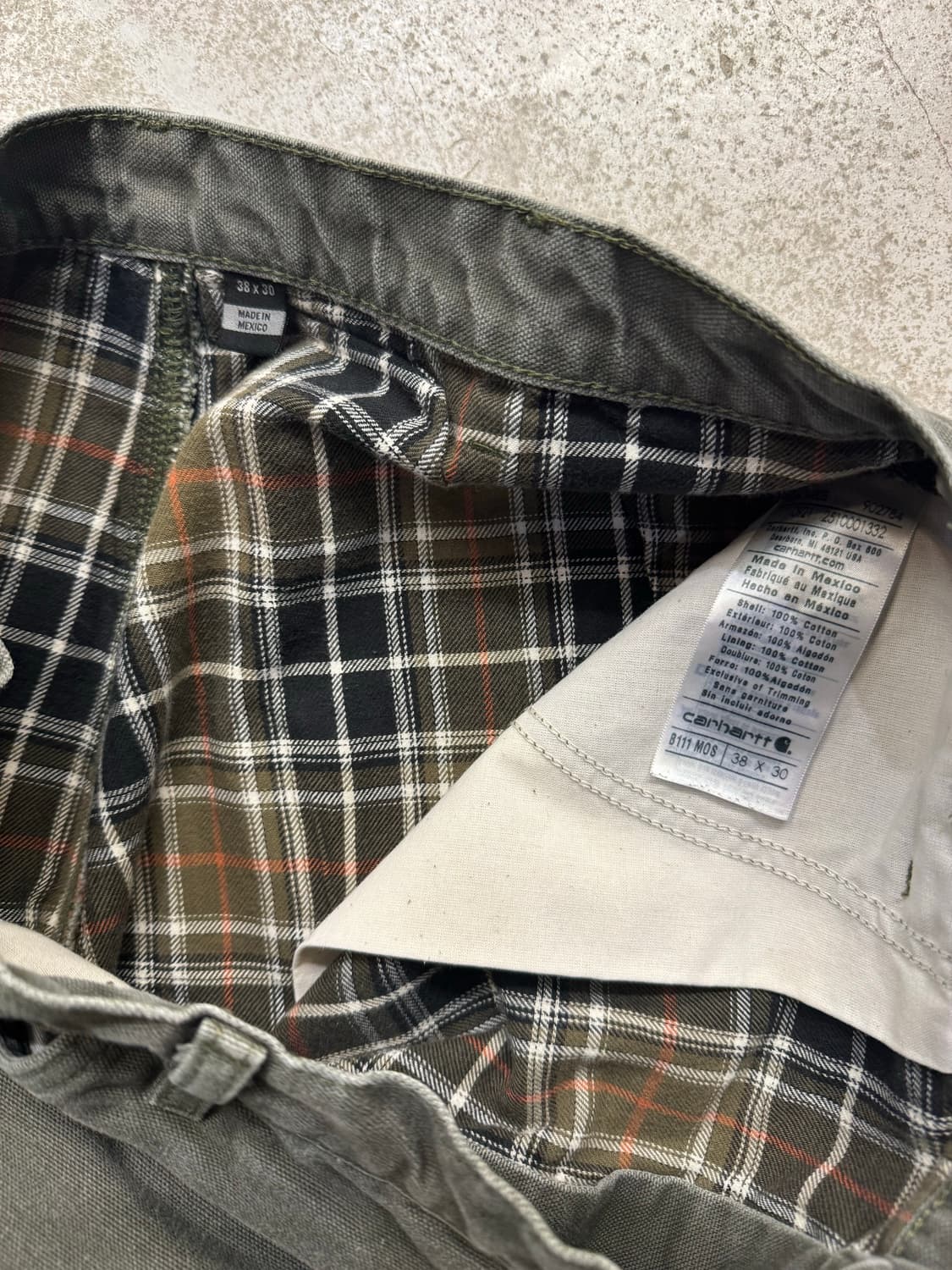 칼하트 B111 MOS 플란넬 라이닝 싱글니 상품이미지6