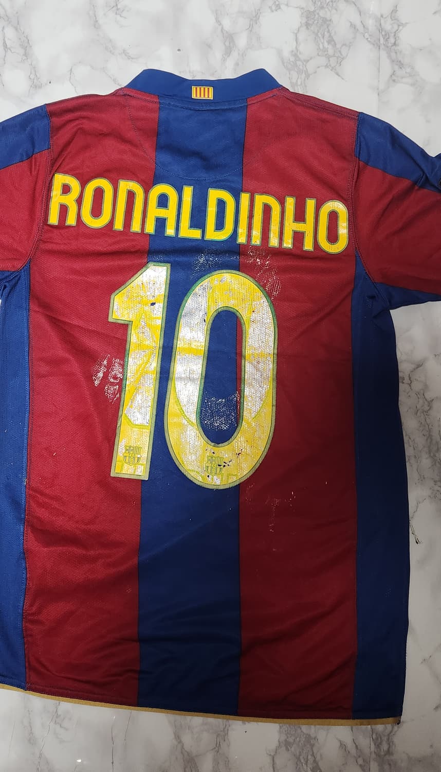 나이키 바르셀로나 07-08 50주년 홈 유니폼 반팔 NO.10
 상품이미지4