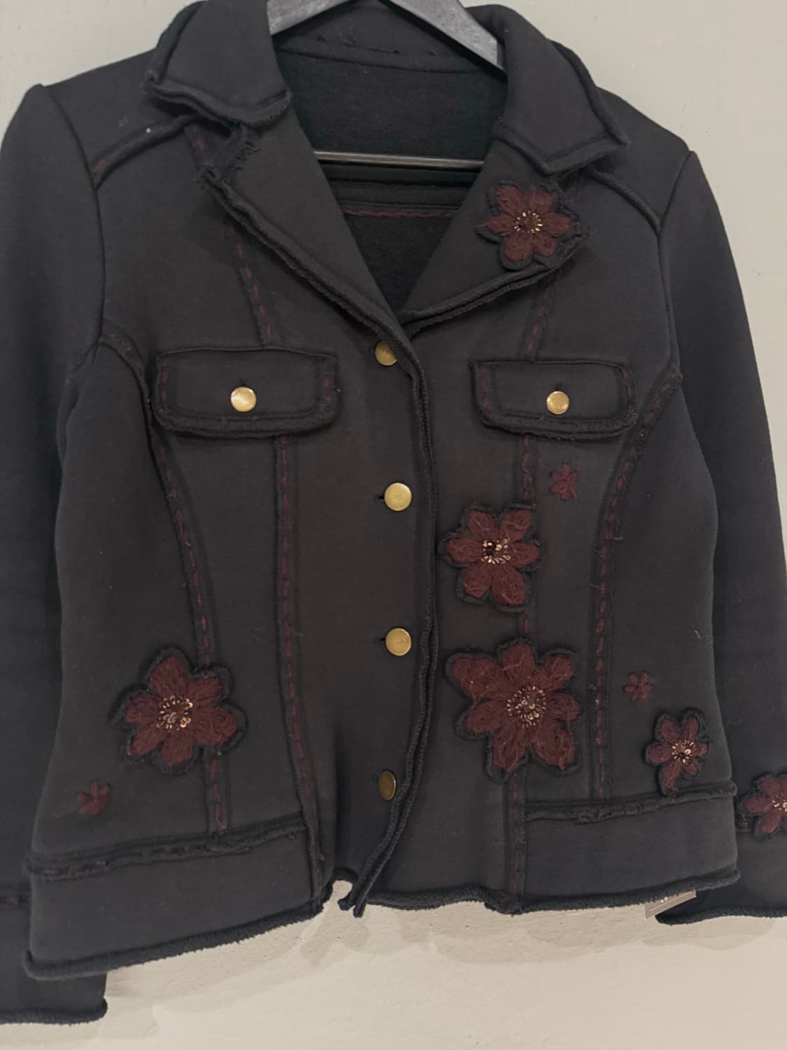 flower patch point stitch detail jacket 상품이미지6