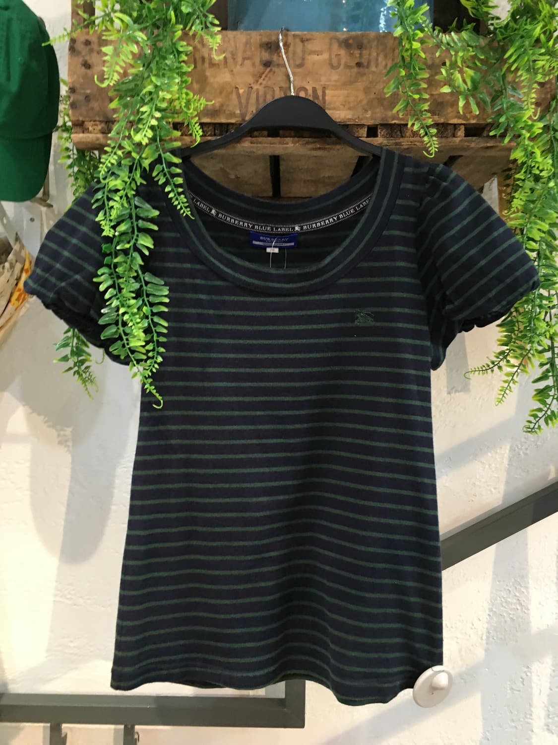 그린 스트라이프 버버리 퍼프 반팔 코디세트 상품이미지4