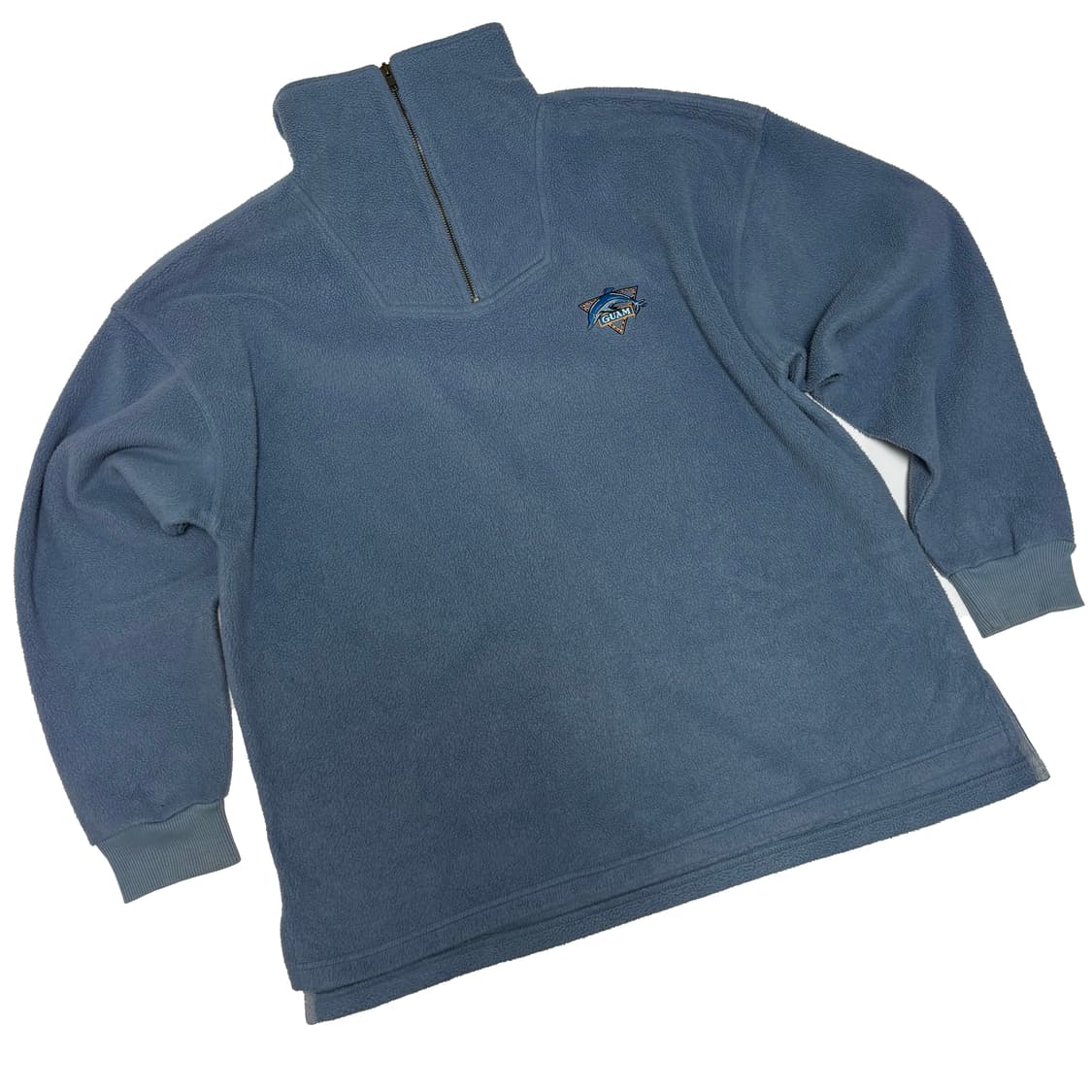 괌 돌핀 자수 하프 집업 플리스 스웨트셔츠 상품이미지1