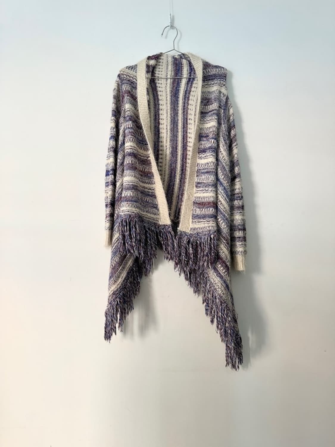 Tassel color mix cardigan 상품이미지1