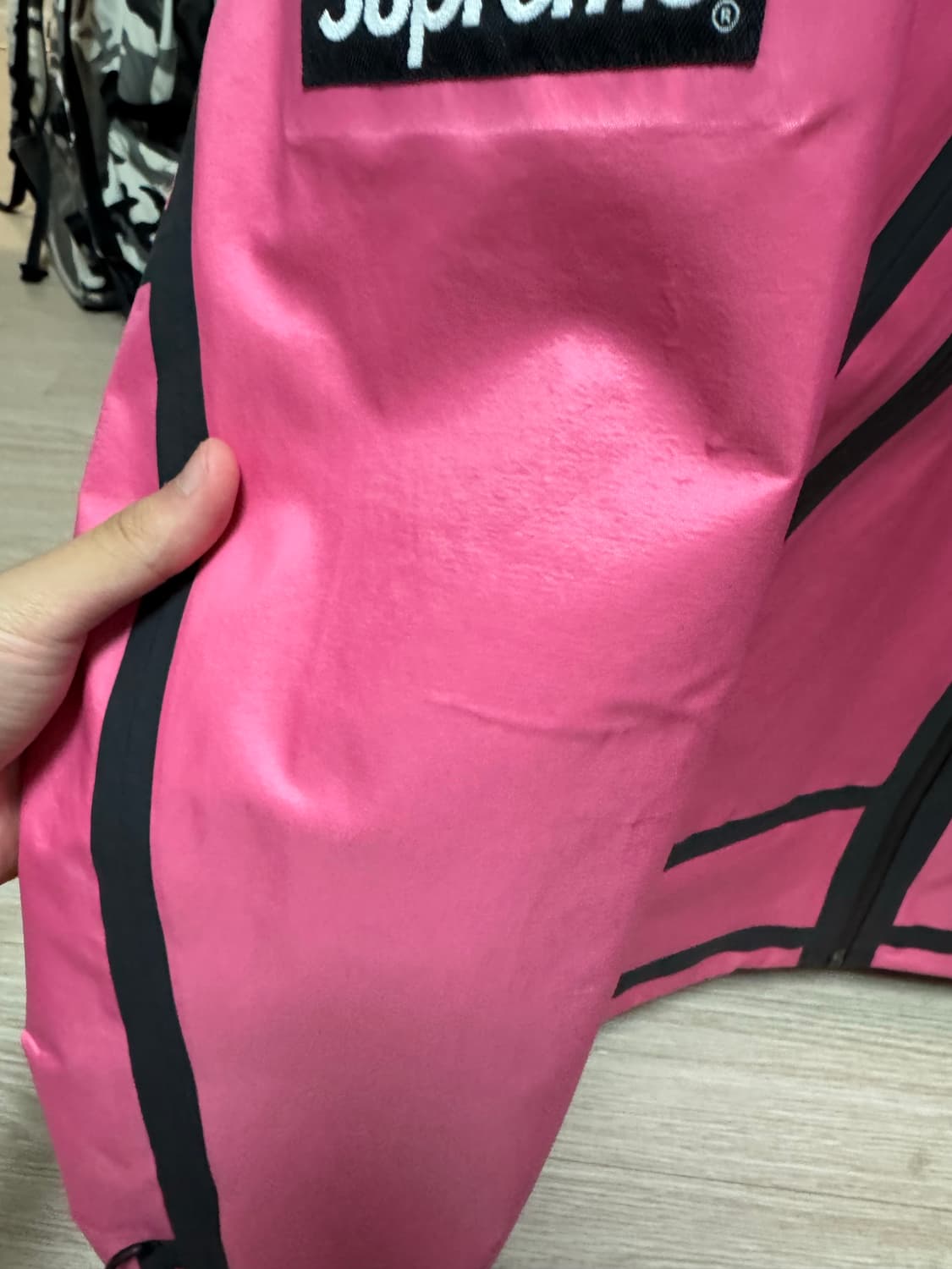 슈프림 노스페이스 테이프심 m 핑크 상품이미지4