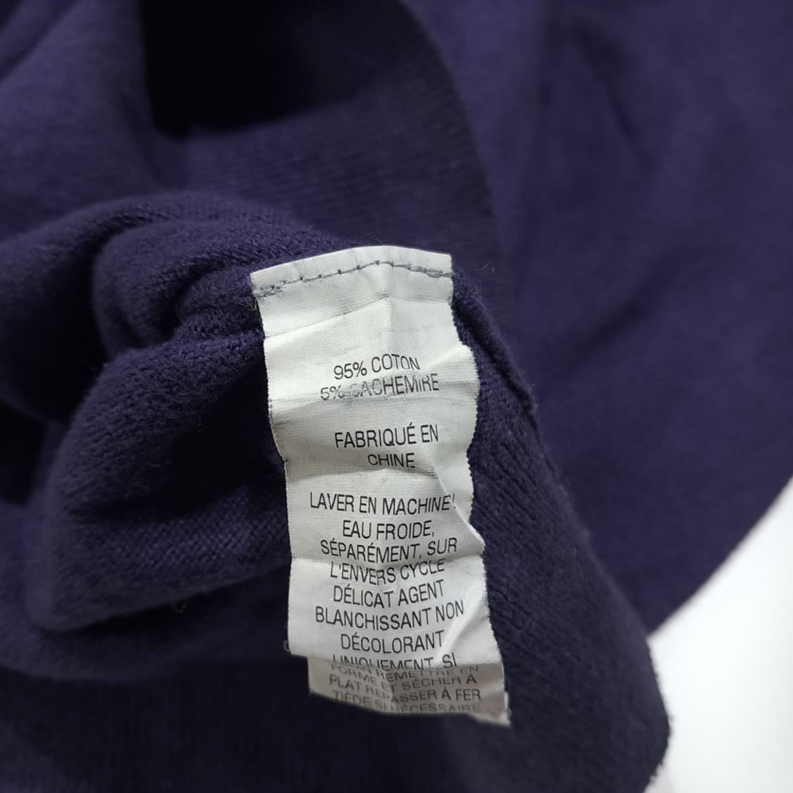 CL034 엘엘빈 코튼 캐시미어 딥퍼플 하프집업 니트 상품이미지5