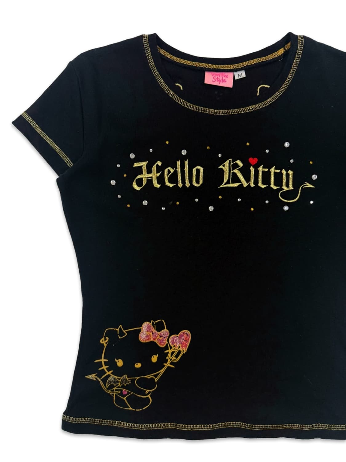 빈티지 산리오 블랙 헬로키티 반팔티 상품이미지2