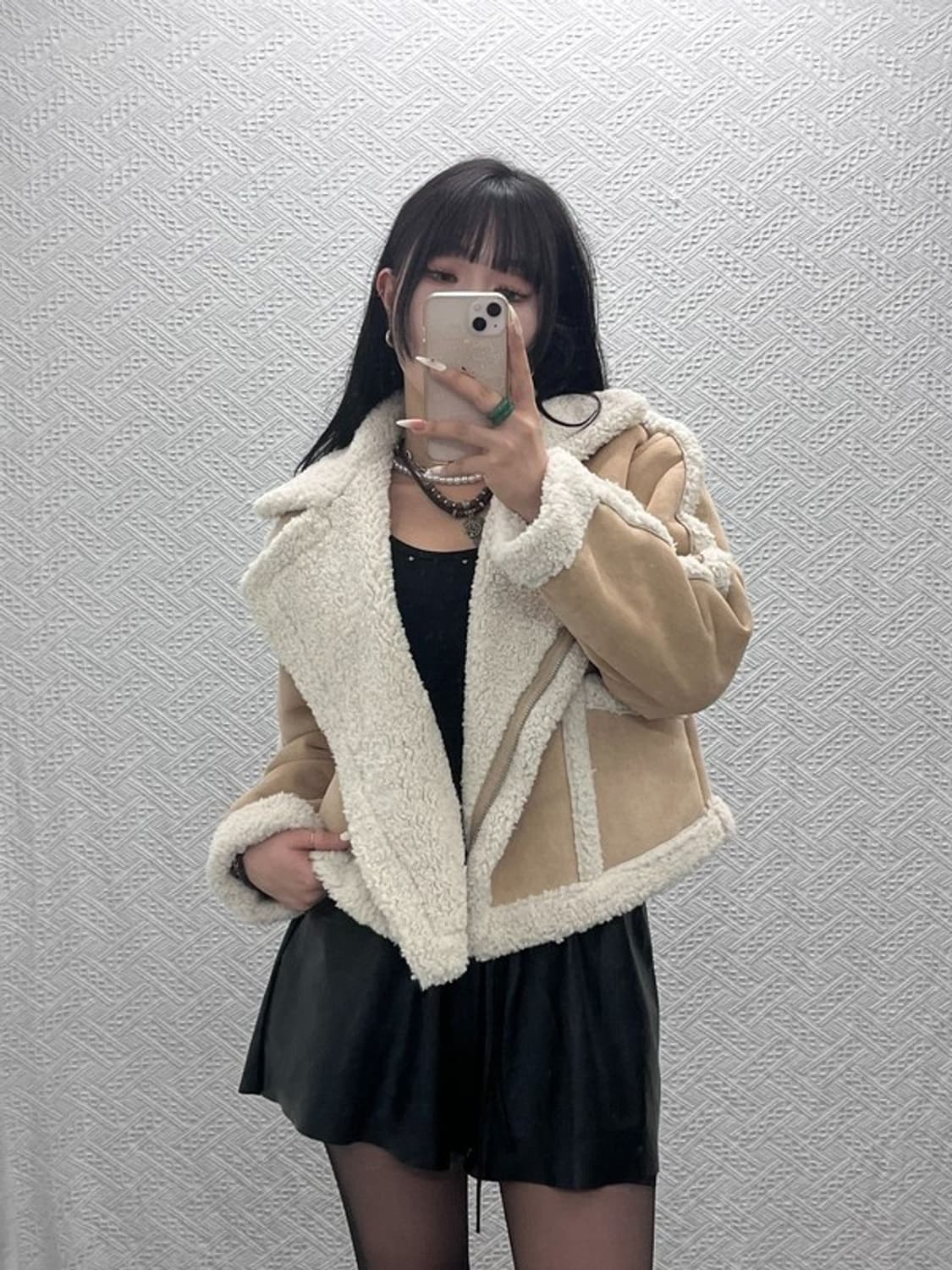 자라 모던시크 폭닥 핀터감성 양털 무스탕 XS C09411 상품이미지2