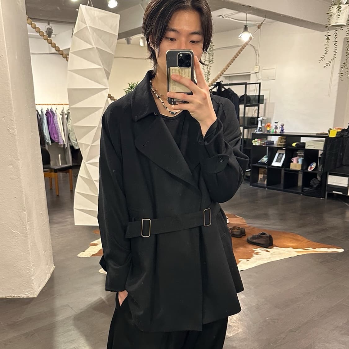 칠드런 오브 더 디스코댄스 숏 벨티드 코트 상품이미지5