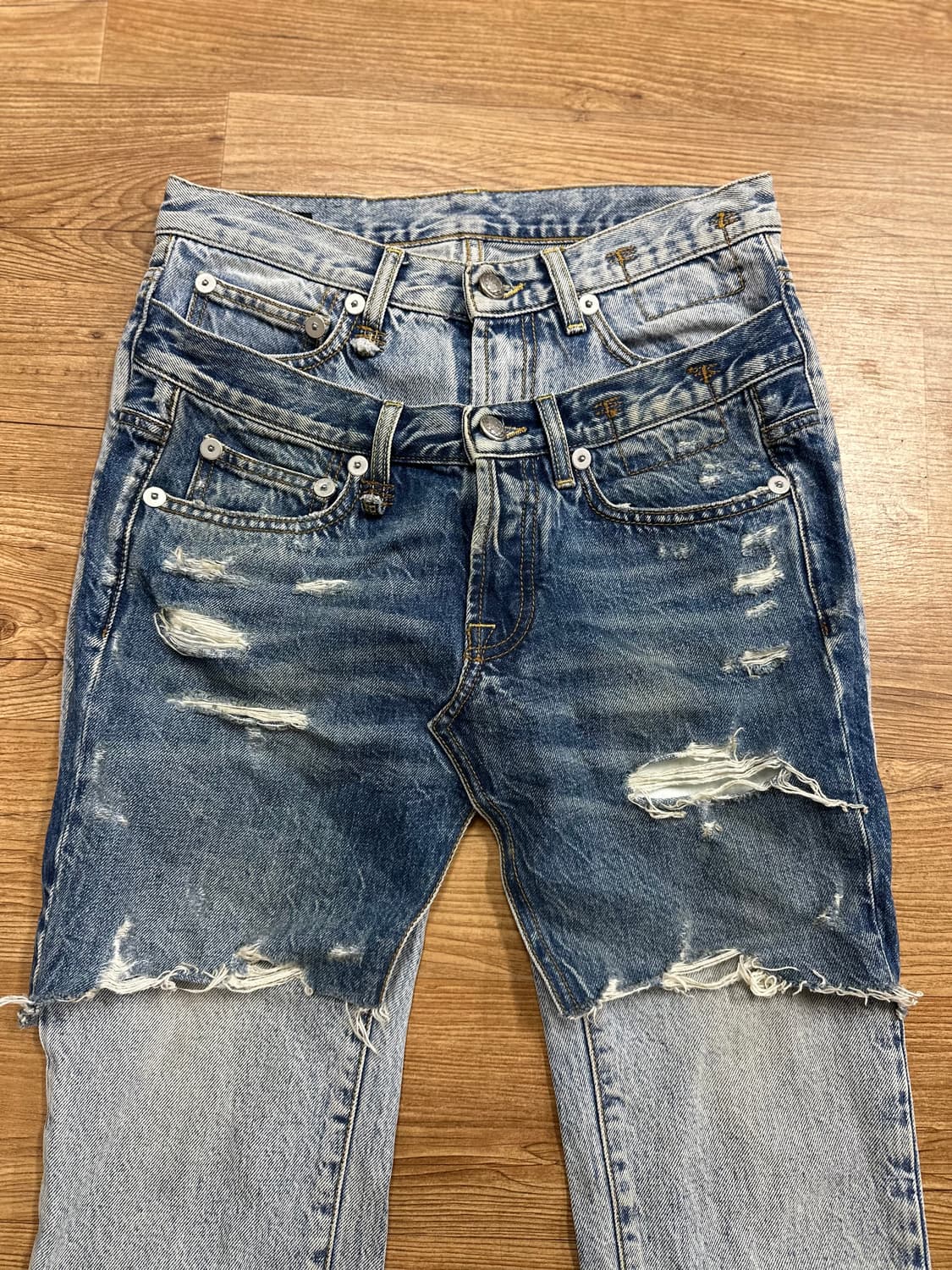 (24)R13 알써틴 레이어드 크롭진 상품이미지2