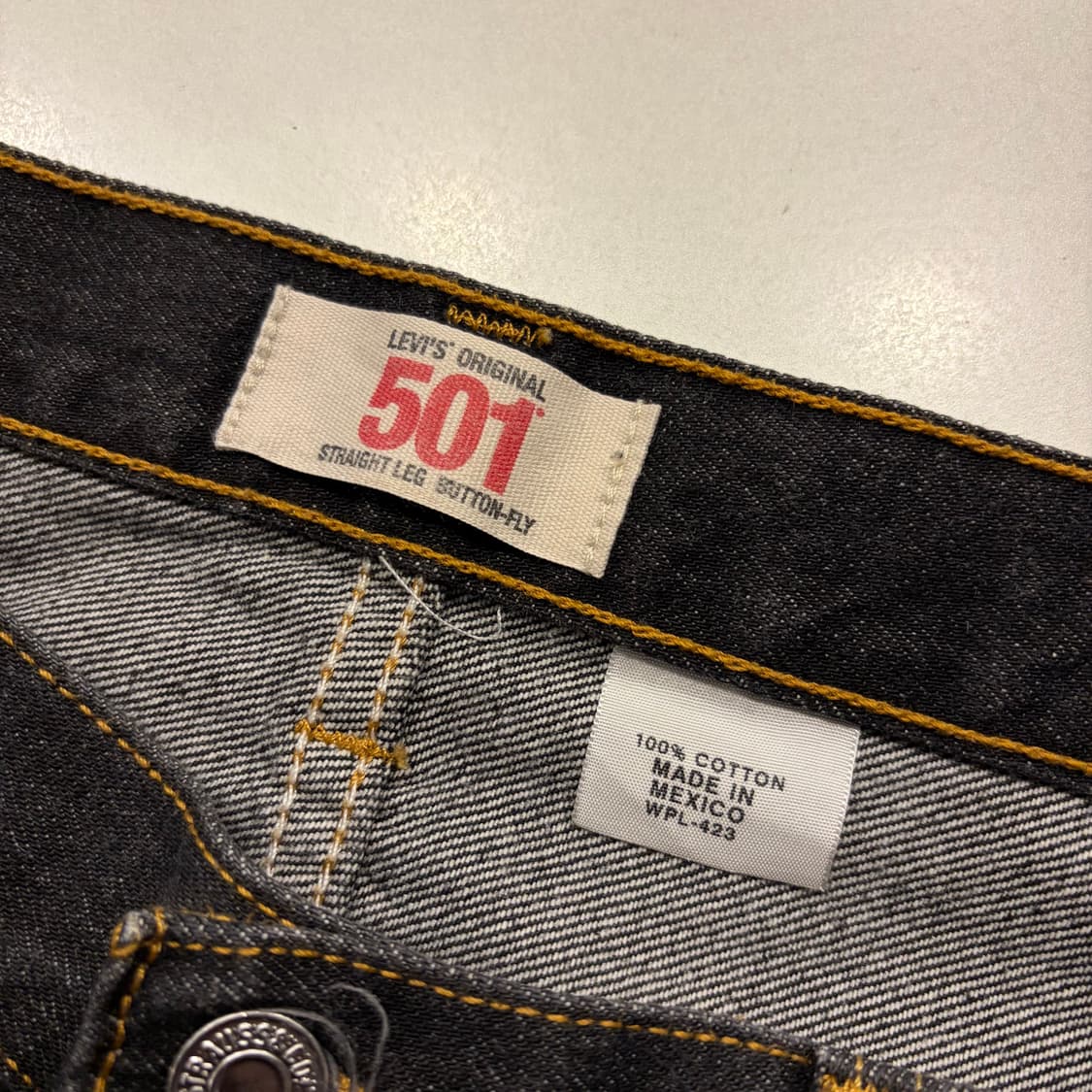 [36x32] 10s 리바이스 501 블랙진 데님 팬츠 B328 상품이미지7