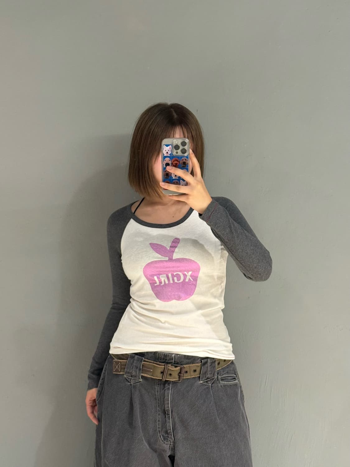 X-girl apple point long sleeve 상품이미지1