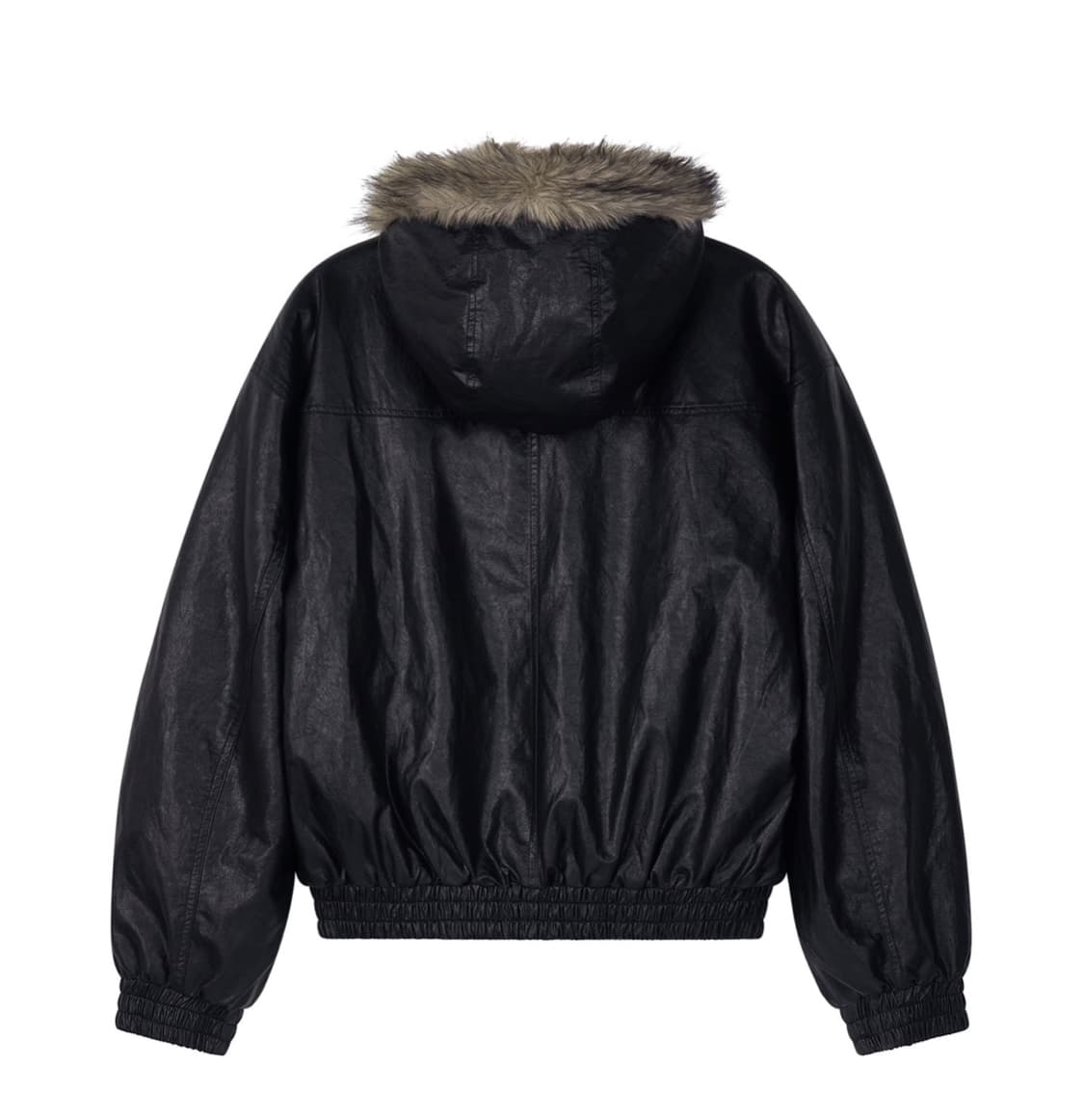 샌드릭 리버시블 퍼 레더 점퍼 베이지/블랙 상품이미지4