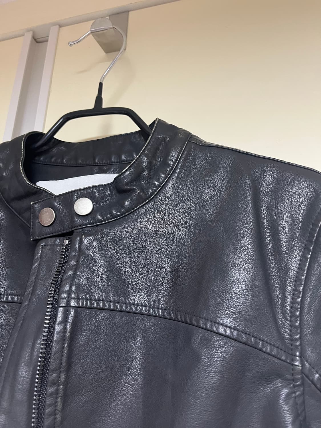 블랙업 faux 레더 자켓 M 새상품 상품이미지3