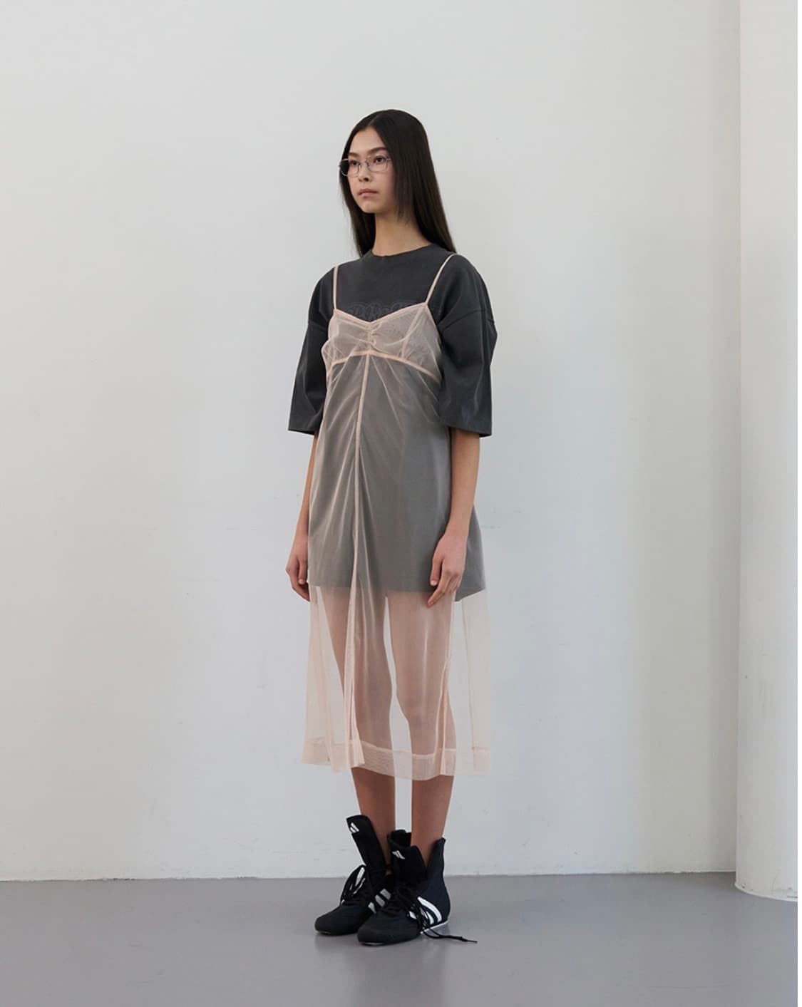LCDC Mesh Dress - beige 상품이미지3