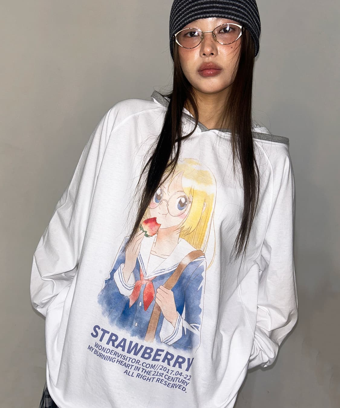wondervisitor YURINA School Raglan Hoode 상품이미지2