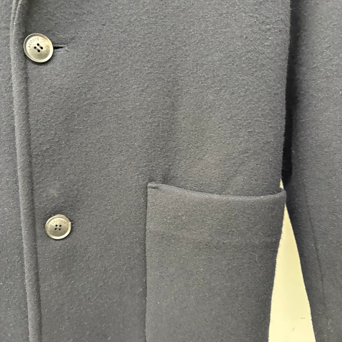 라코스테 블랙 모직 코트 남L 상품이미지3