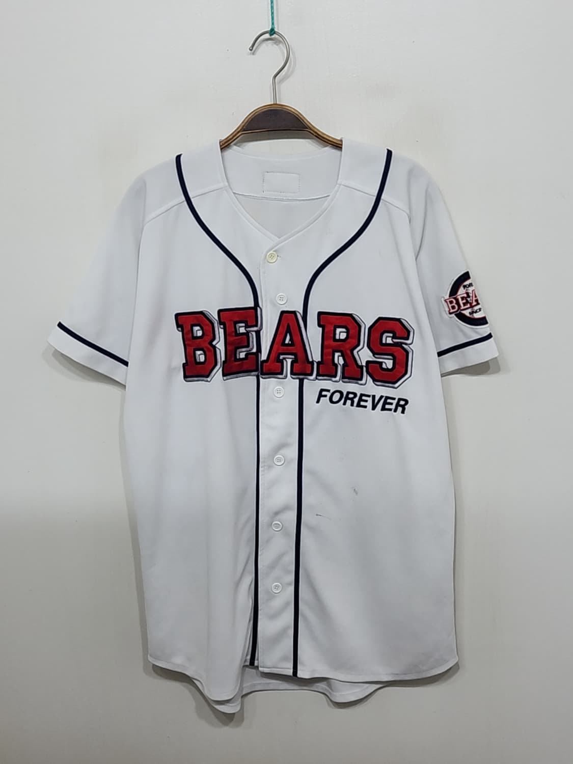 (L) 두산베어스 야구져지 반팔 주훈 마킹 유니폼  상품이미지1